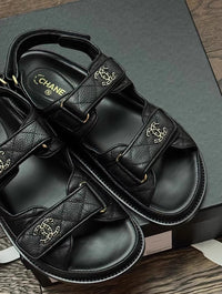 Quilted Leather Dad Sandals