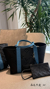 Embossed Monogram Tote Bag