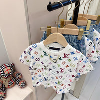 Multicolor Monogram Shorts Set