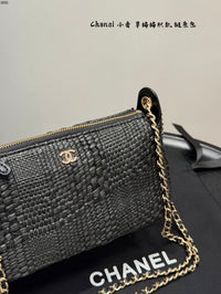 Raffia Chain Shoulder Bag