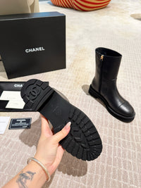 Calfskin Cap Toe Short Boots