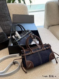 Bonnie Small Denim Leather Bag