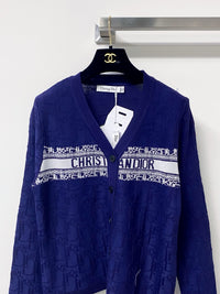 Oblique Jacquard Knit Cardigan