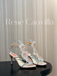 Caovilla Satin Floral Cleo Sandals