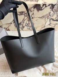 East West Grained Leather Tote