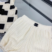 Crochet Knit Two-Piece Set