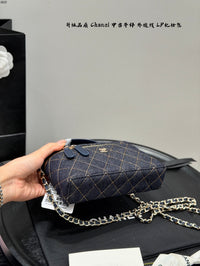 Vanity Case Bag Dark Blue Denim