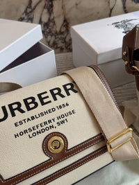Horseferry Print Canvas Note Crossbody Bag