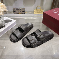 Slide Sandals with Buckles