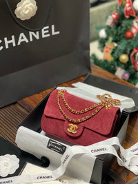 Suede Flap Bag