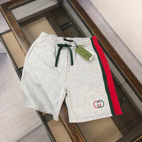 Web Stripe Cotton Jersey Shorts