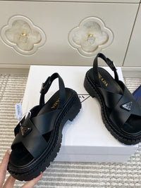 Leather Platform Sandals