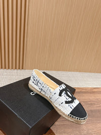Tweed Leather Espadrilles