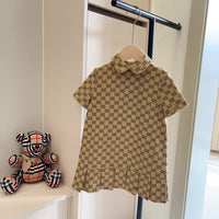 Monogram Pleated Dress