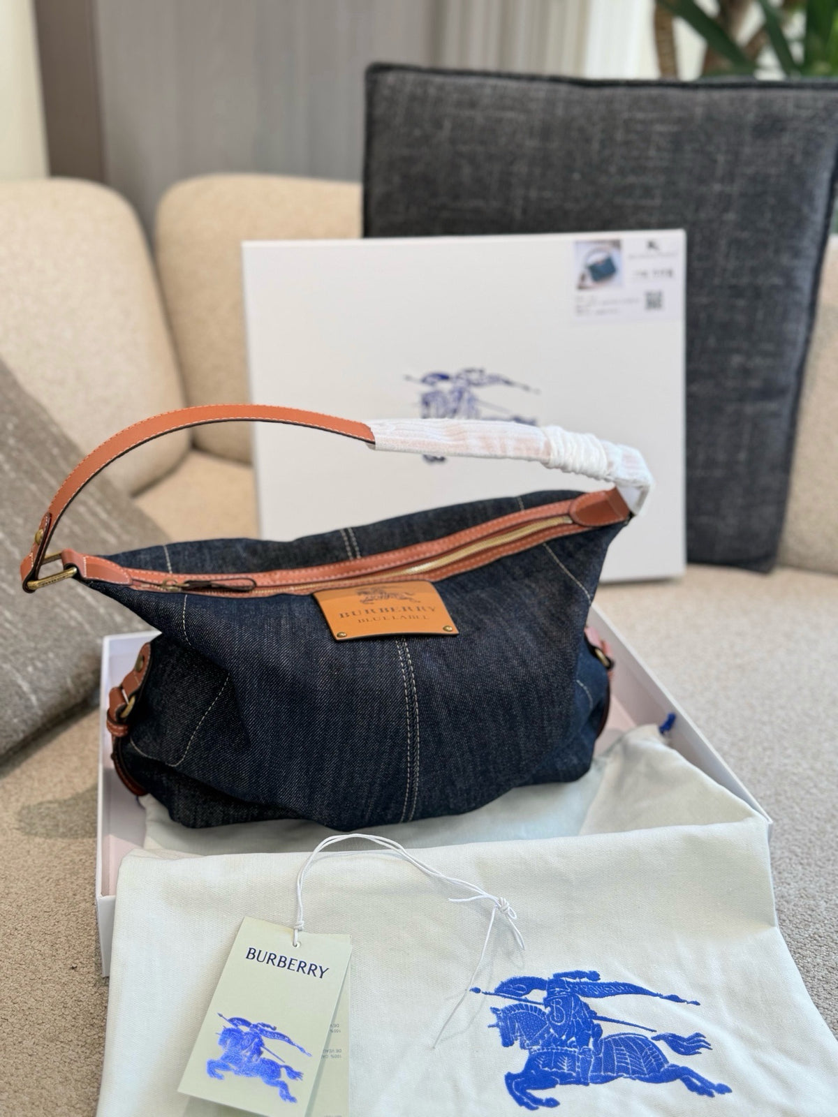 Blue Label Denim Hobo Bag