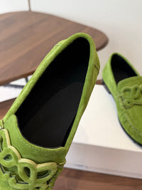 Double L Suede Loafers