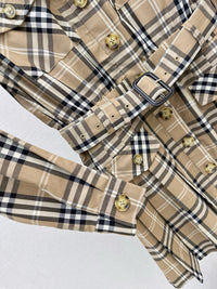 Check Cotton Shirt Dress