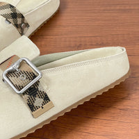 Check Suede Urchin Clogs