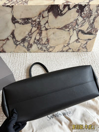 East West Grained Leather Tote