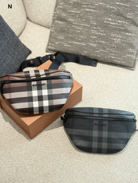 E-canvas Check Bum Bag