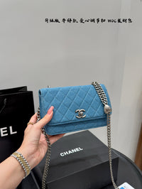 24P Denim Wallet on Chain Bag
