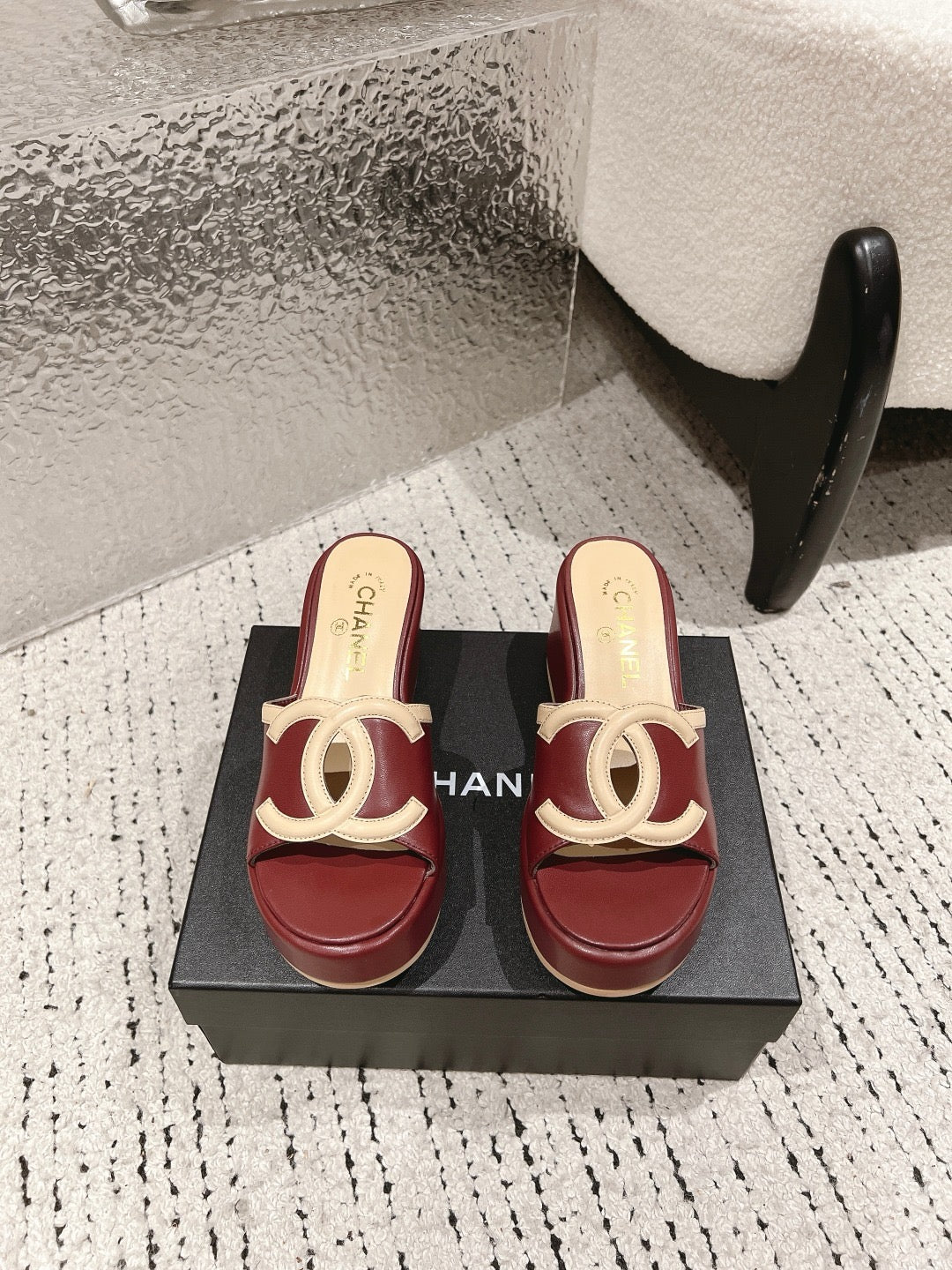 Platform Slide Sandals