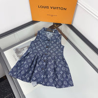 Denim Monogram Shirt Dress