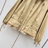 Gabardine Hooded Adenium Jacket