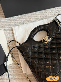 Shiny Lambskin Shopping Bag