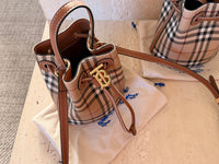 Mini Check Bucket Bag