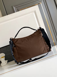 Explore Re-Nylon and Leather Shoulder Bag