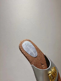 Nappa Leather Espadrille Sliders