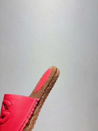 Nappa Leather Espadrille Sliders