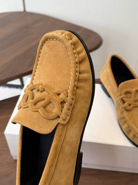 Double L Suede Loafers