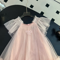 Roma Embroidered Layered Tulle Dress