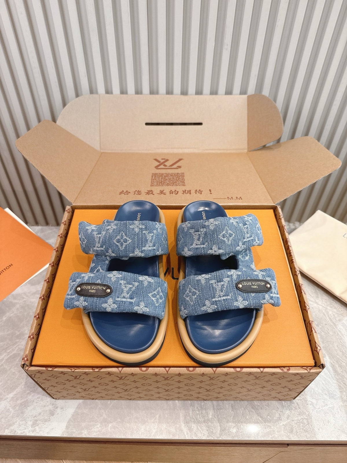 Padded Double Strap Slides