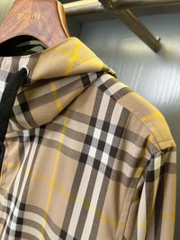 Reversible Check Hooded Jacket