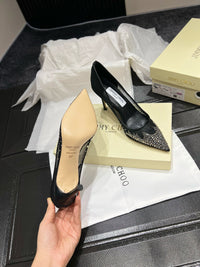 Love Embellished Mesh Pumps