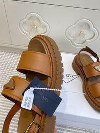 Leather Platform Sandals