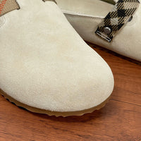 Check Suede Urchin Clogs