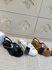 Crossover Platform Sandals