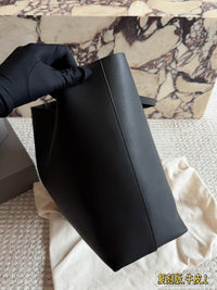 East West Grained Leather Tote