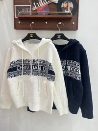 Zipped Cardigan with Hood