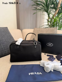 Re-Nylon Logo Boston Bag