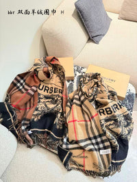 Reversible Knight Cashmere Scarf