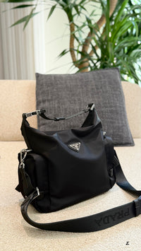 Explore Re-Nylon Saffiano Shoulder Bag