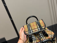 Vintage Check Rucksack Backpack