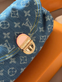 Monogram Denim Pleaty Bag