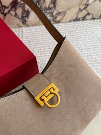 Trifolio Suede Shoulder Bag