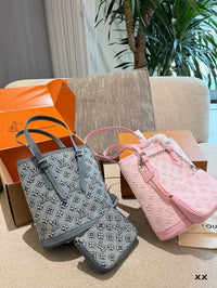 Monogram Denim Tote